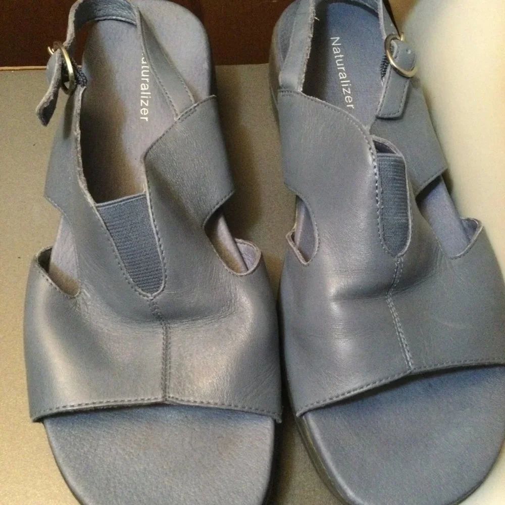 Naturalizer Ladies Shoe Sandal 605NA03 Size 9M Justice Blue Jeans - Picture 2 of 11